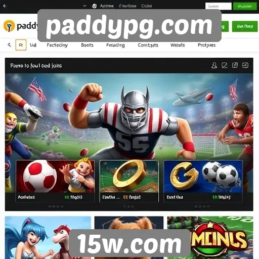 Exploração dos jogos disponíveis em paddypg.com